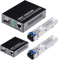 2 Pack Gigabit Single-Mode Fiber to Ethernet Media Converter