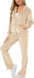 Velour Track Suits for Women Set Fall Sweatsuits 2 Piece - Plush