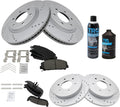 Front & Rear Ceramic Brake Pad and Rotor Kit for 2011-15 Titan