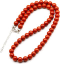 Natural Citrine Beaded Choker - Genuine Yellow Crystal Necklace Red
