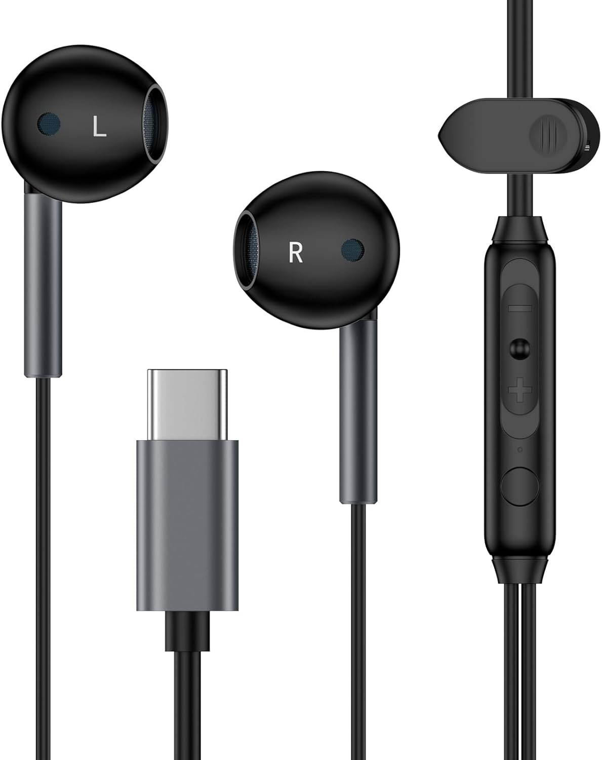 Hi-Res USB C Headphones - Clear Sound & Mic, All Devices Compatible
