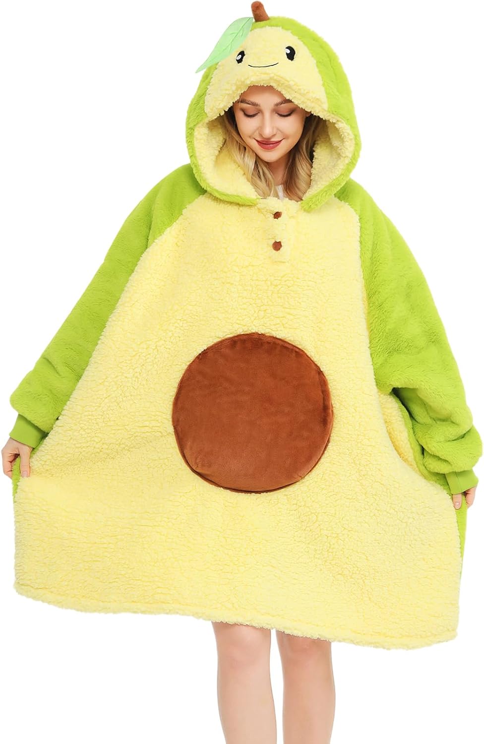 WELISI Avocado Hoodie: Cozy Plush Warmth