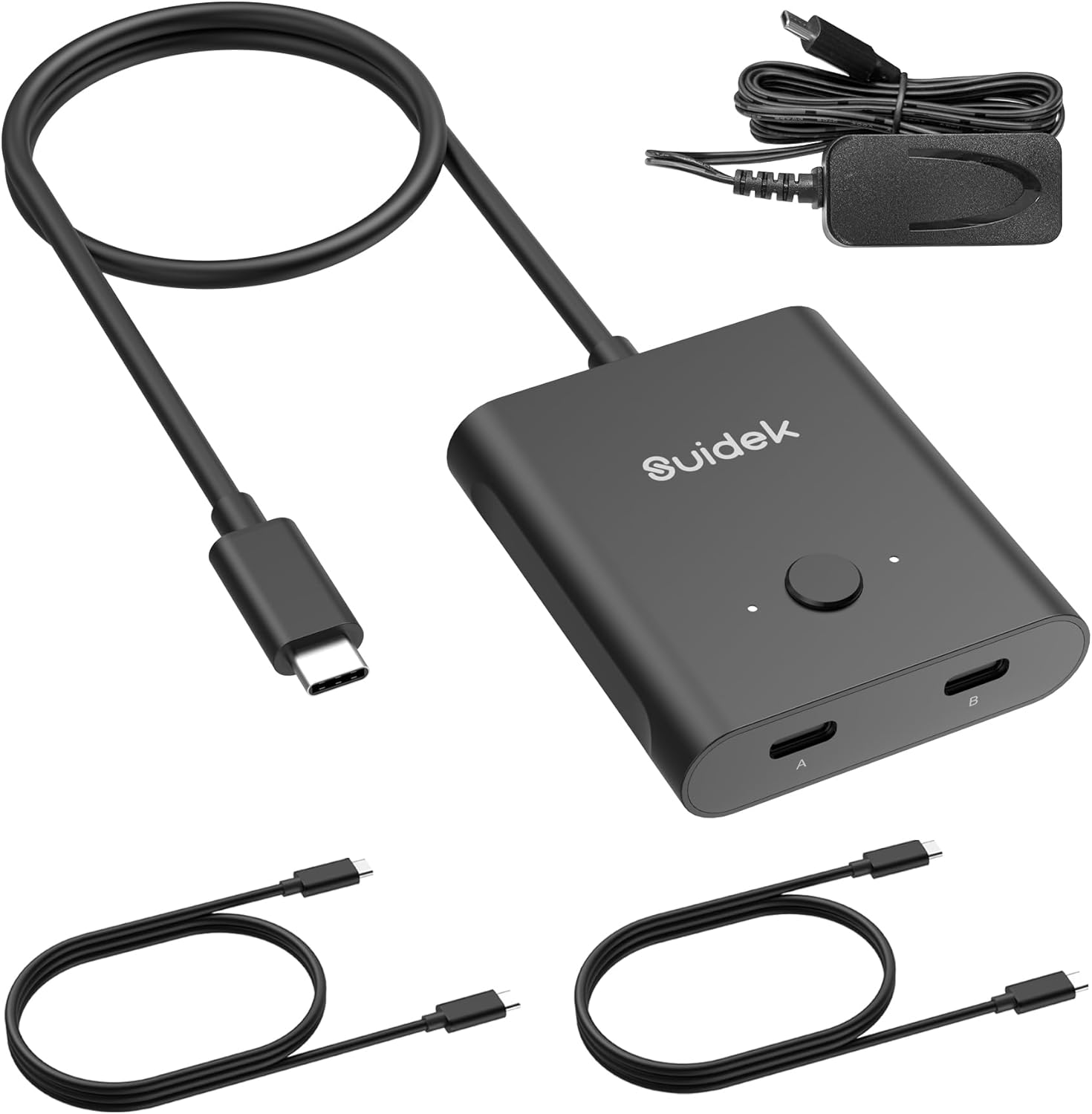 USB C Switch for 8K Video and Fast Charging - 1 in 2 Out