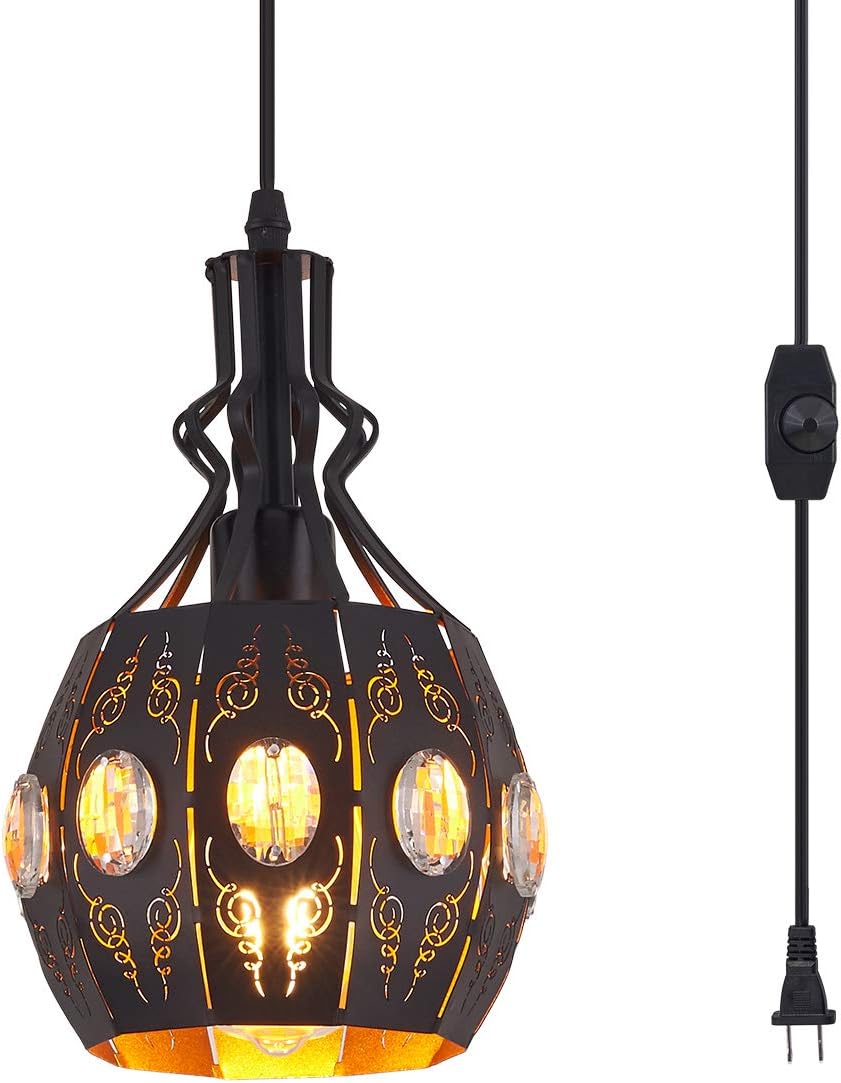 YLONG-ZS Hanging Lamp Swag Lights for Vintage Rustic Decor