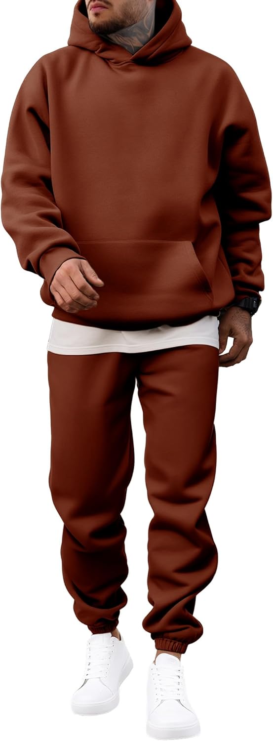 JMIERR Men's 2 Piece Outfits Hoodie Sweatshirt Tracksuit Set