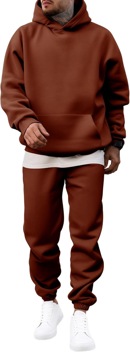 JMIERR Men's 2 Piece Outfits Hoodie Sweatshirt Tracksuit Set