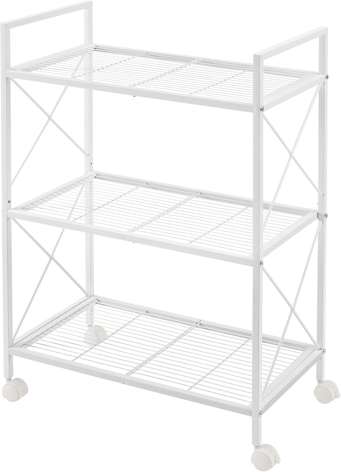 Industrial Style Metal Storage Rack - Effortless Mobility