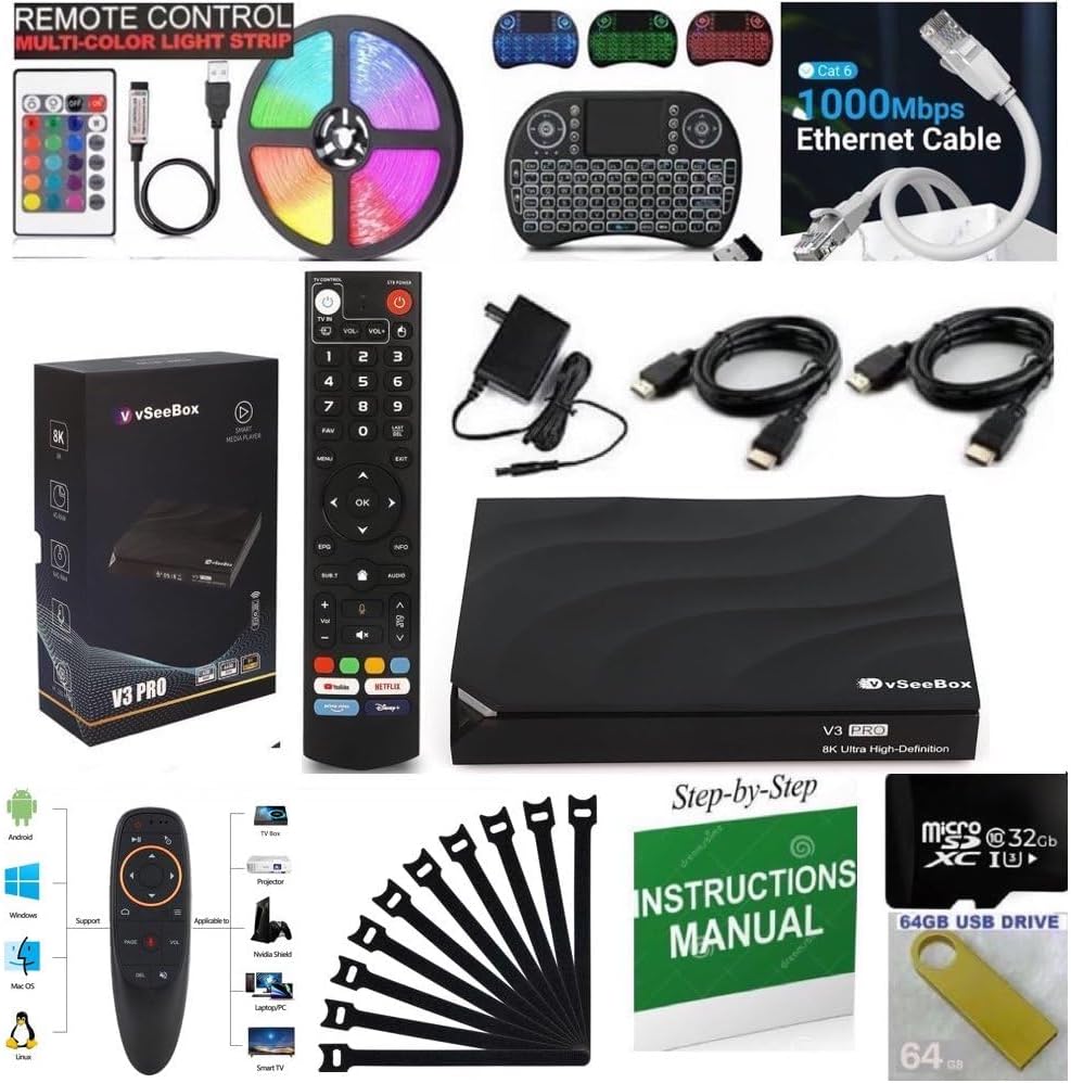Newest Version V See V3 Pro 2024 8K Bundle with Voice Remote