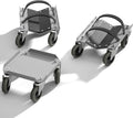 1500 lb Snowmobile Dolly Set with 3ft PP/TPR Swivel Casters - Gray