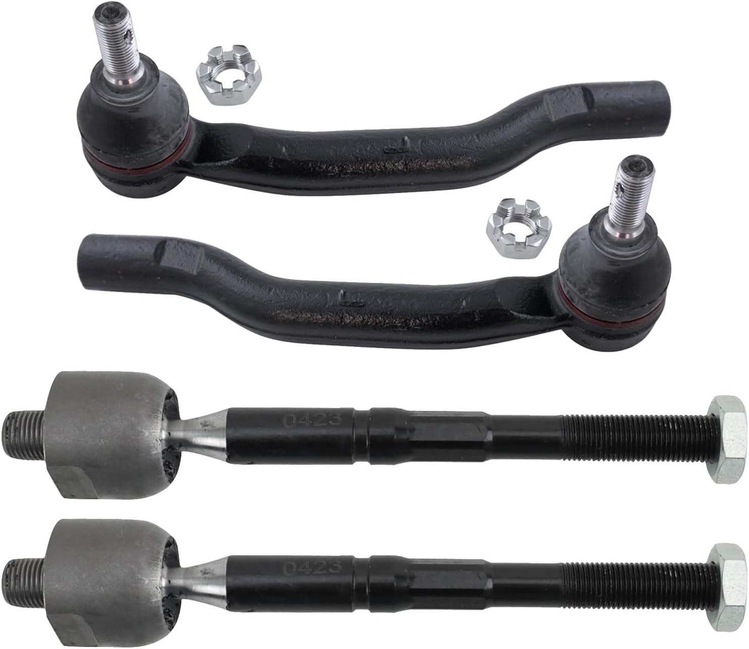 TRQ Front Inner and Outer Tie Rod Set for Toyota Camry