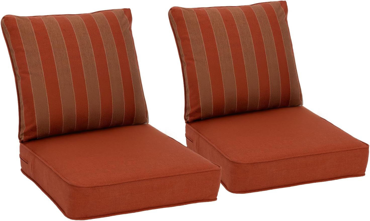 BPS 23x26 Inch Patio Seat Cushions Set of 2 for Comfort