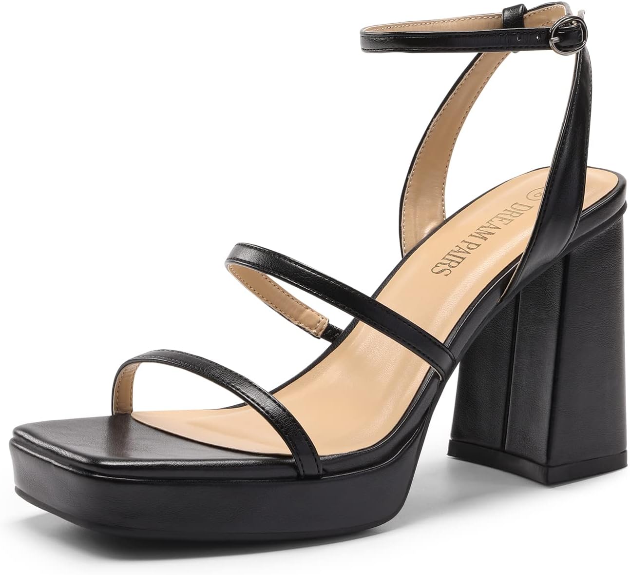 DREAM PAIRS Women's Platform Strappy Heels for Stylish Comfort