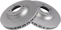 TRQ Front Brake Rotors Set Vented G-Coated Compatible with Audi Q7
