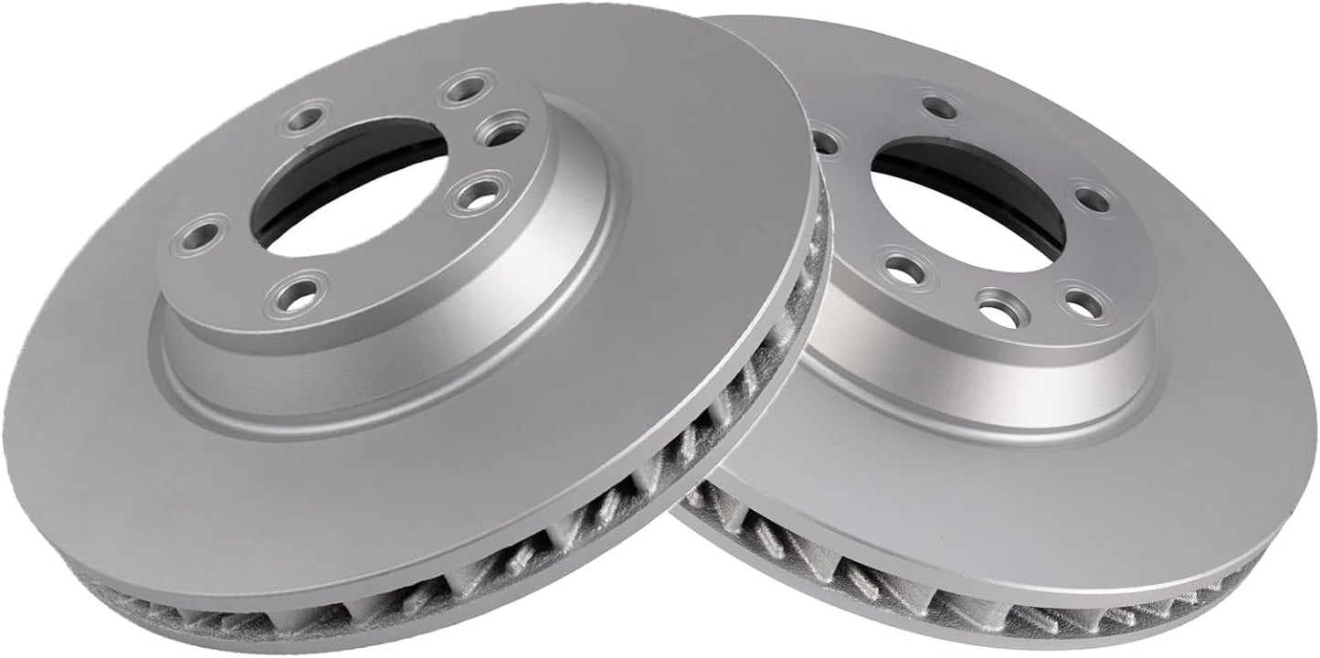 TRQ Front Brake Rotors Set for Audi Q7 Porsche Cayenne Touareg