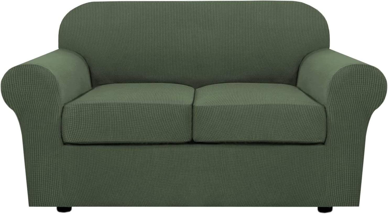 H.VERSAILTEX 3 Piece Stretch Sofa Covers for Loveseat Couch