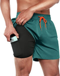BRISIRA Mens Swim Trunks 5 in Inseam - Quick Dry with Compression Bath