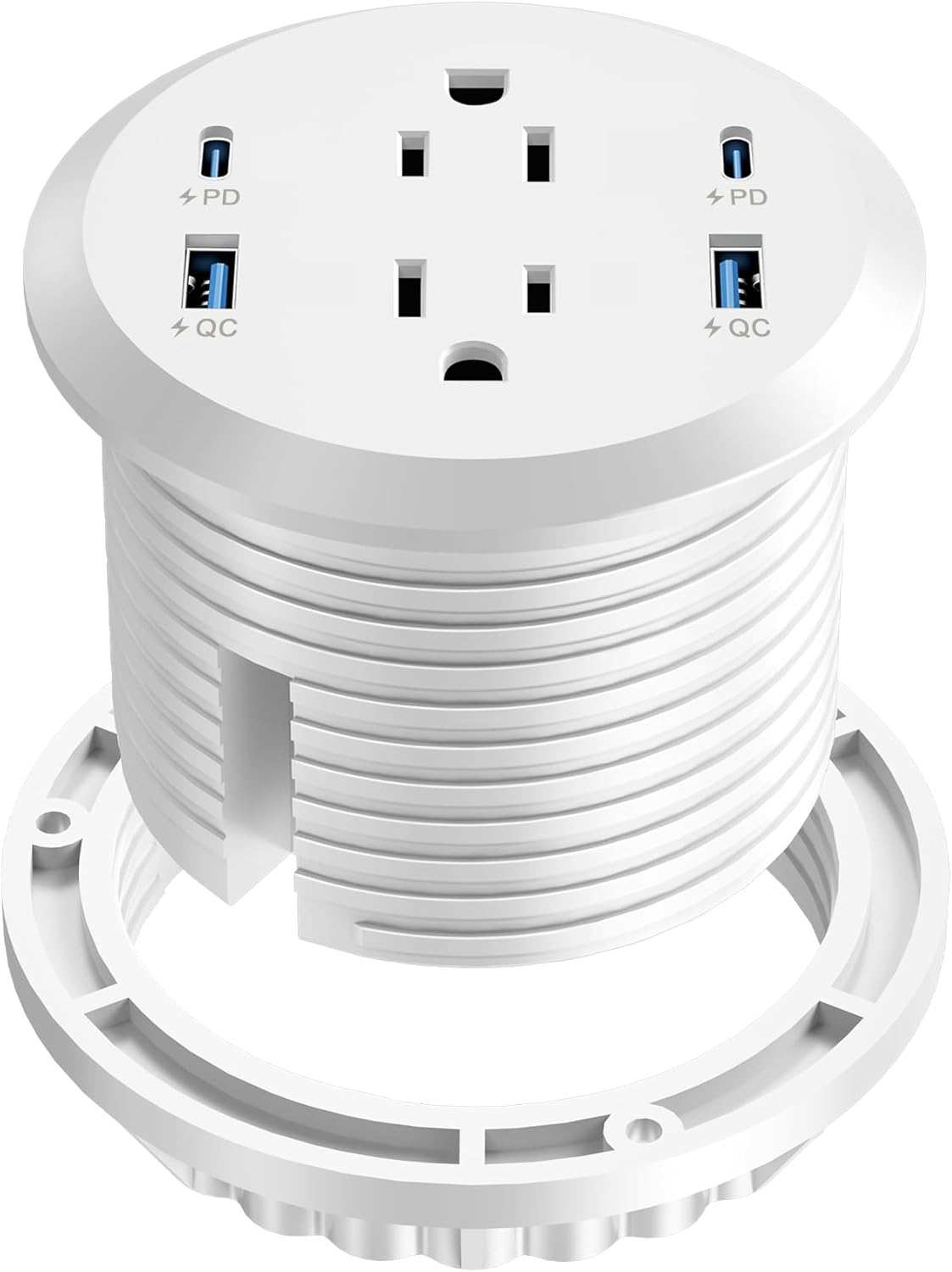 Desktop Power Grommet with 65W USB C Fast Charging Ports