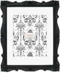 Laura Ashley 11x14 Black Ornate Textured Resin Picture Frame - Elegant
