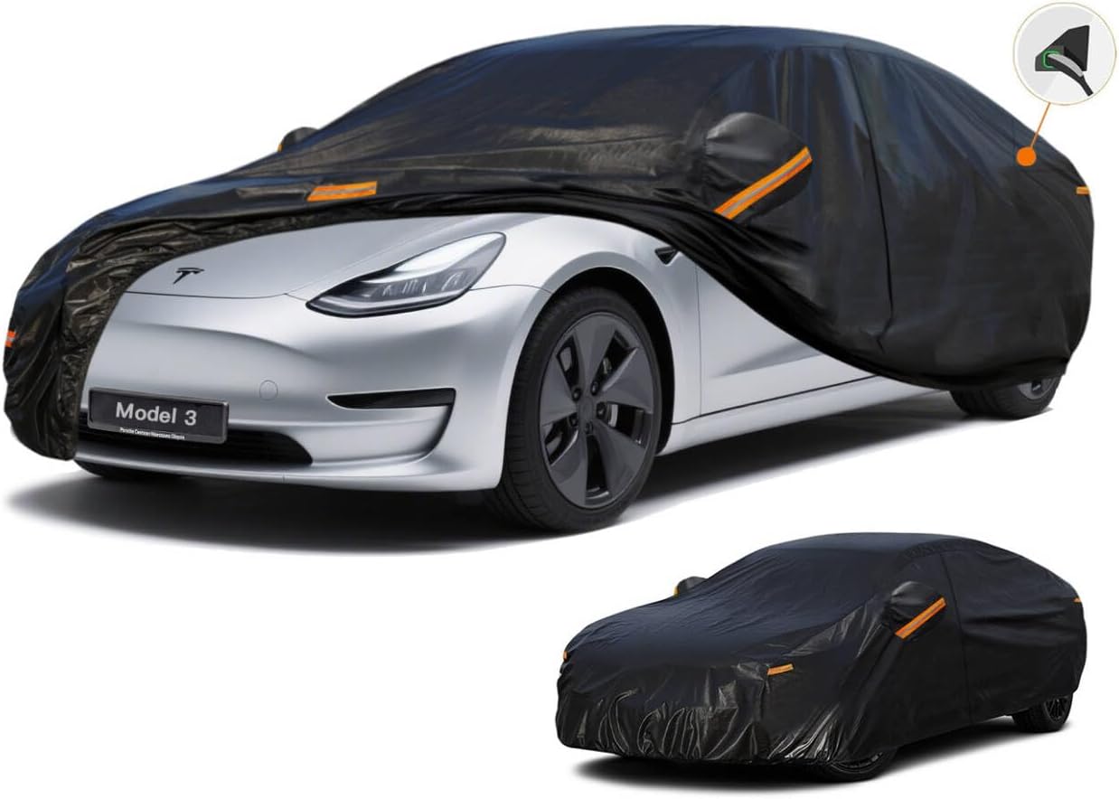 Kayme 7 Layers Car Cover for Tesla Model 3 - All Weather Protection