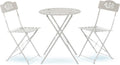 Alpine Bistro Set with Folding Chairs for Indoor and Outdoor Use