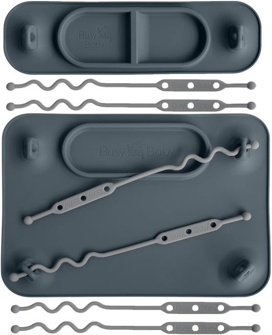 BUSY BABY Silicone Mat Bundle for Baby Led Weaning and Travel
