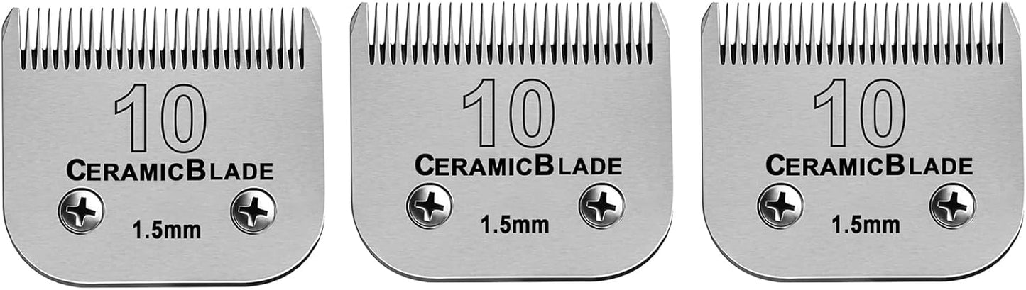 3 Pack Detachable Pet Dog Grooming Clipper Blade Sets for Summer