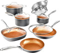 Gotham Steel 12 Pc Ceramic Cookware Set - Nonstick Copper Cookware