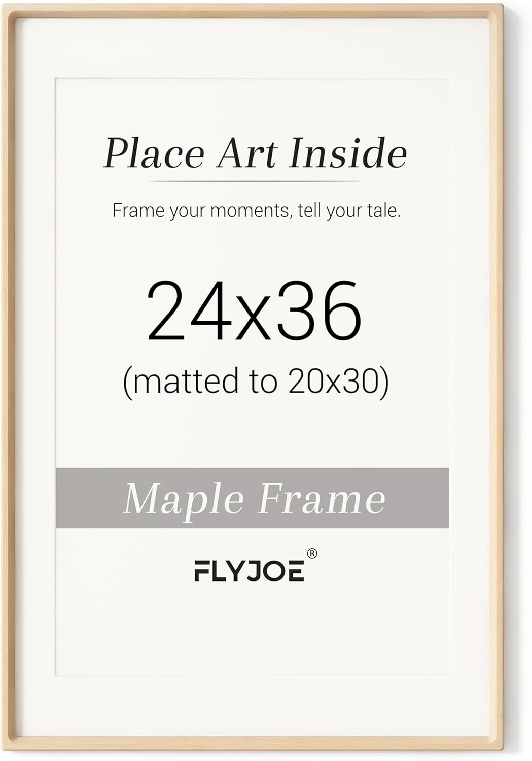24x36 Poster Frame in Natural Maple Wood for Stunning Displays