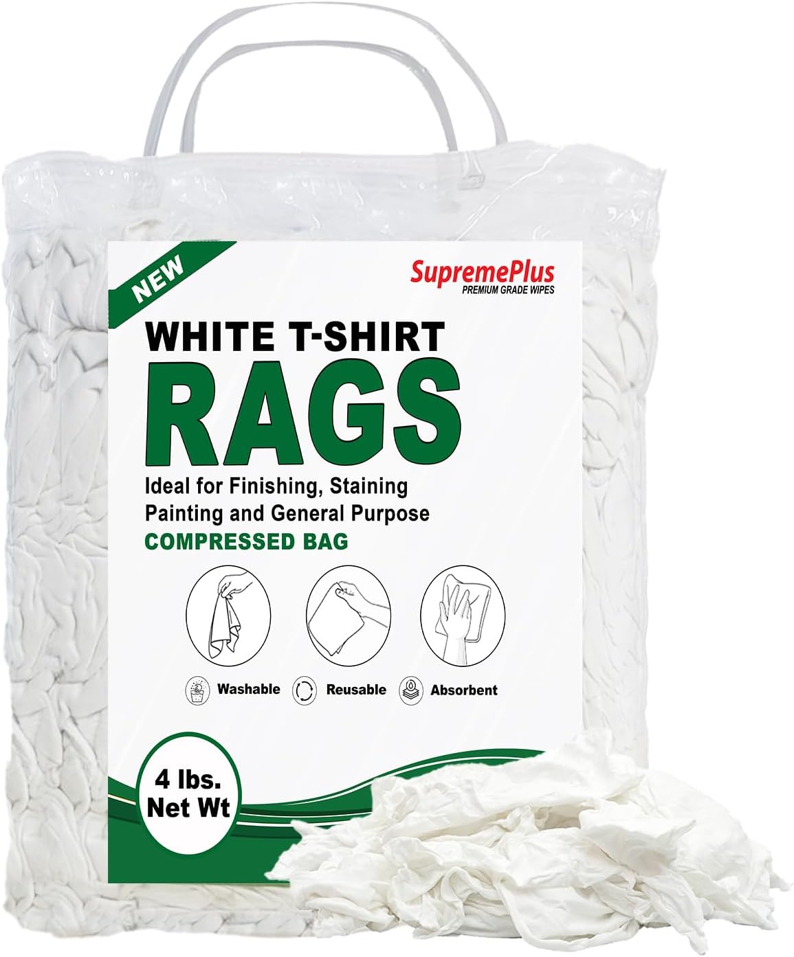 Premium White T-Shirt Cleaning Rags for All Your Needs