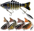 SOSOFISH 5pcs Multi-Jointed Swimbait Lure Kit - Slow Sinking Realism