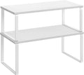 Cabinet Organizer Shelf Set of 2 - Stackable Kitchen Storage and Spice