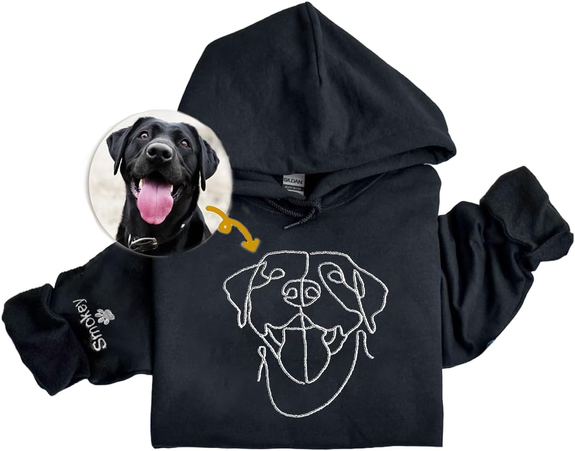 Personalized Pet Portrait Sweatshirt by Evamall