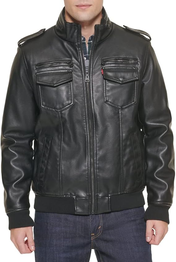 Levi's Men's Faux Leather Sherpa Aviator Bomber Jacket Review