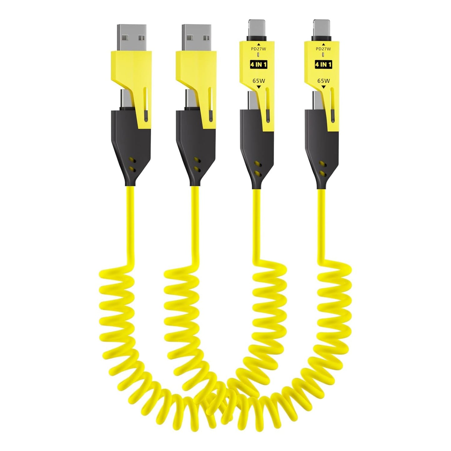 4ft 65W Coiled USB Cable - Power Your Devices Anywhere!