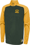 NFL Men's O-Line Performance 1/4 Zip Fleece Pullover - Warm Fit