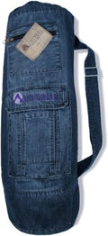 Extra Large Yoga Mat Denim Bag - AURORAE Mat Sak for Travel