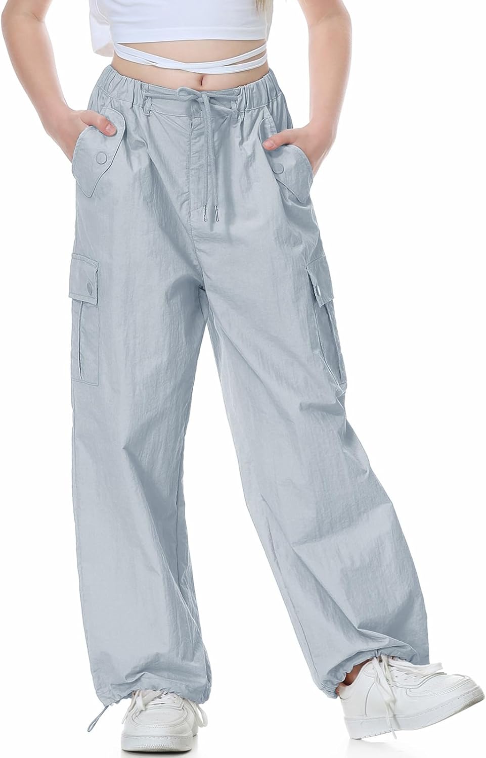 Stylish Y2K Parachute Pants for Girls - Trendy Cargo Trousers