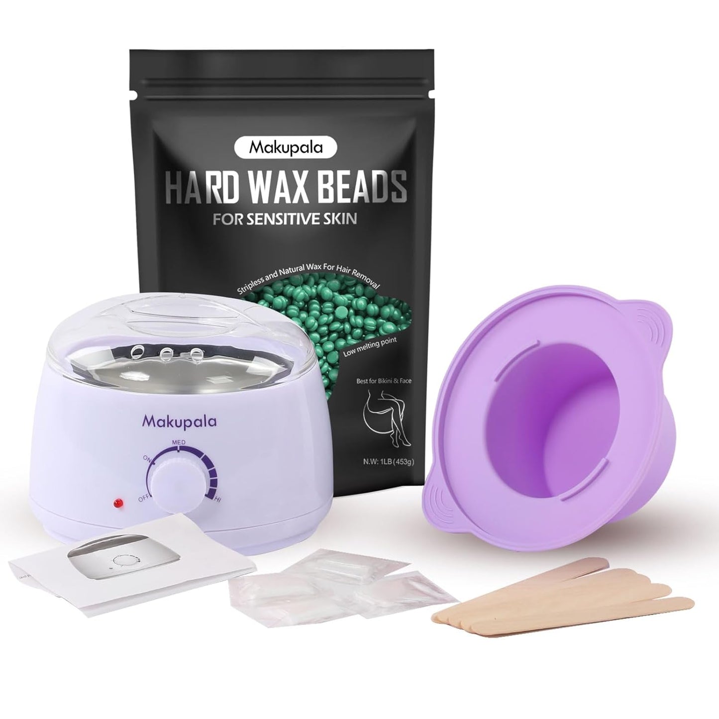 Comprehensive Waxing Kit for Women with Durable Silicone Bowl
