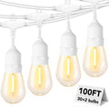 SUFEIMAS 100FT White Outdoor String Lights - Weatherproof Patio