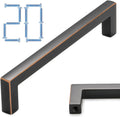 Solid Square Bronze Cabinet Handles 5 in Pulls - Durable Oil Rubbed