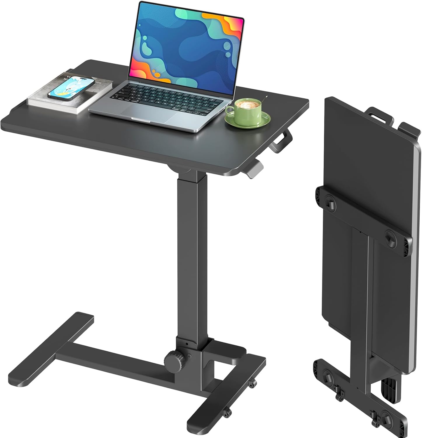 Foldable Mobile Standing Desk for Home Office Use and Comfort