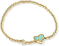 Kendra Scott Ari Heart Stretch Bracelet - Bright Aqua Drusy pop