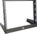 8U Desktop Rack for Network & Audio - Compact Reinforced 19 in Open
