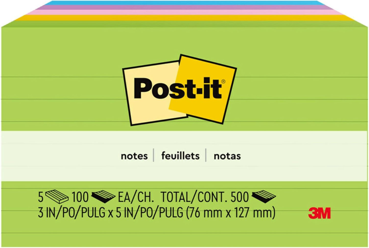 Post-it 3x5 Lined Sticky Notes - Floral Fantasy - Organize with Ease!