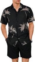 Men's Floral Beach Two-Piece Shirt and Shorts Set - Casual Vacation