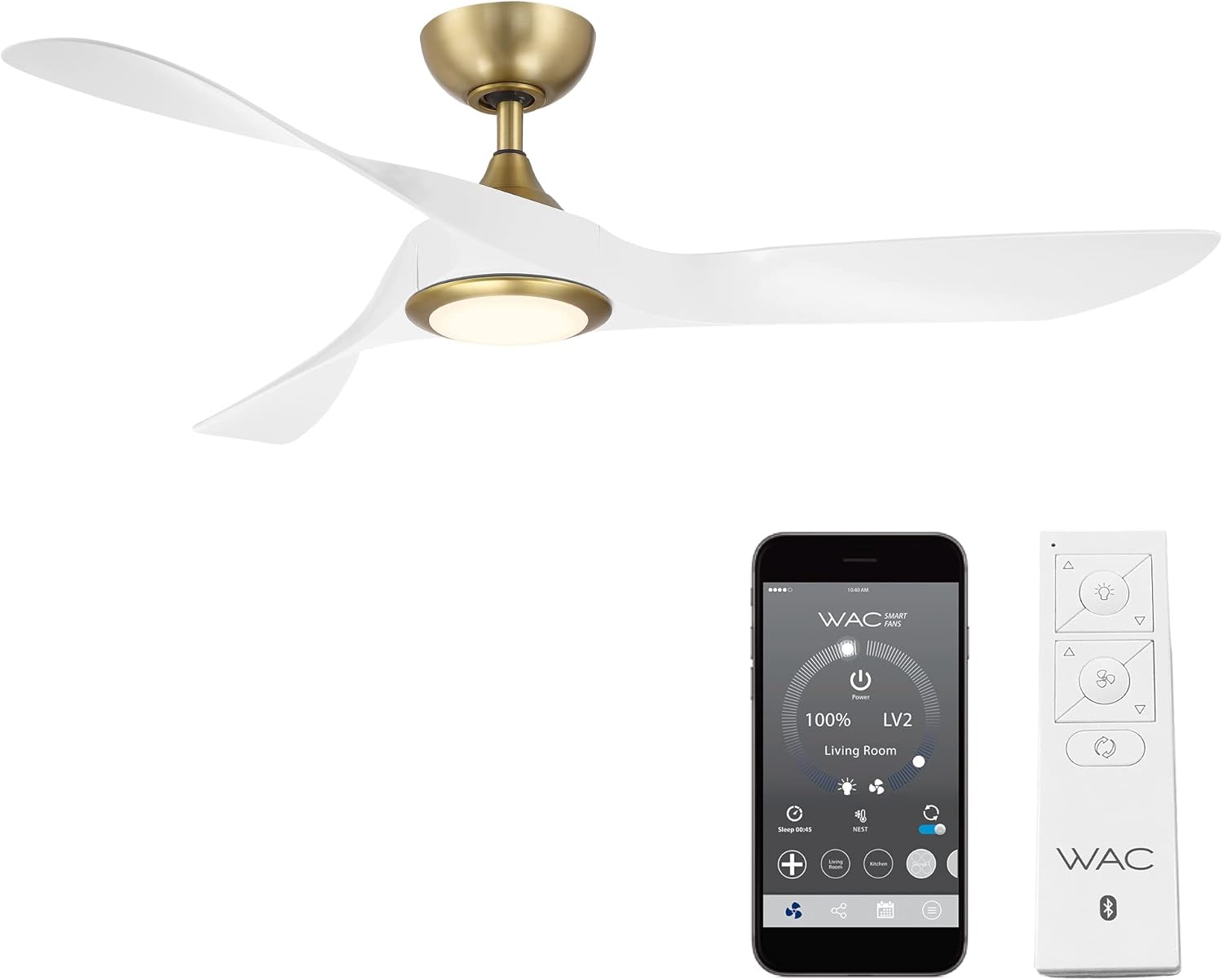 Smart Ceiling Fan with LED Light & Alexa Control
