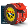3M Double Sided Foam Tape for Heavy Duty Mounting 15ft x 1in - Strong