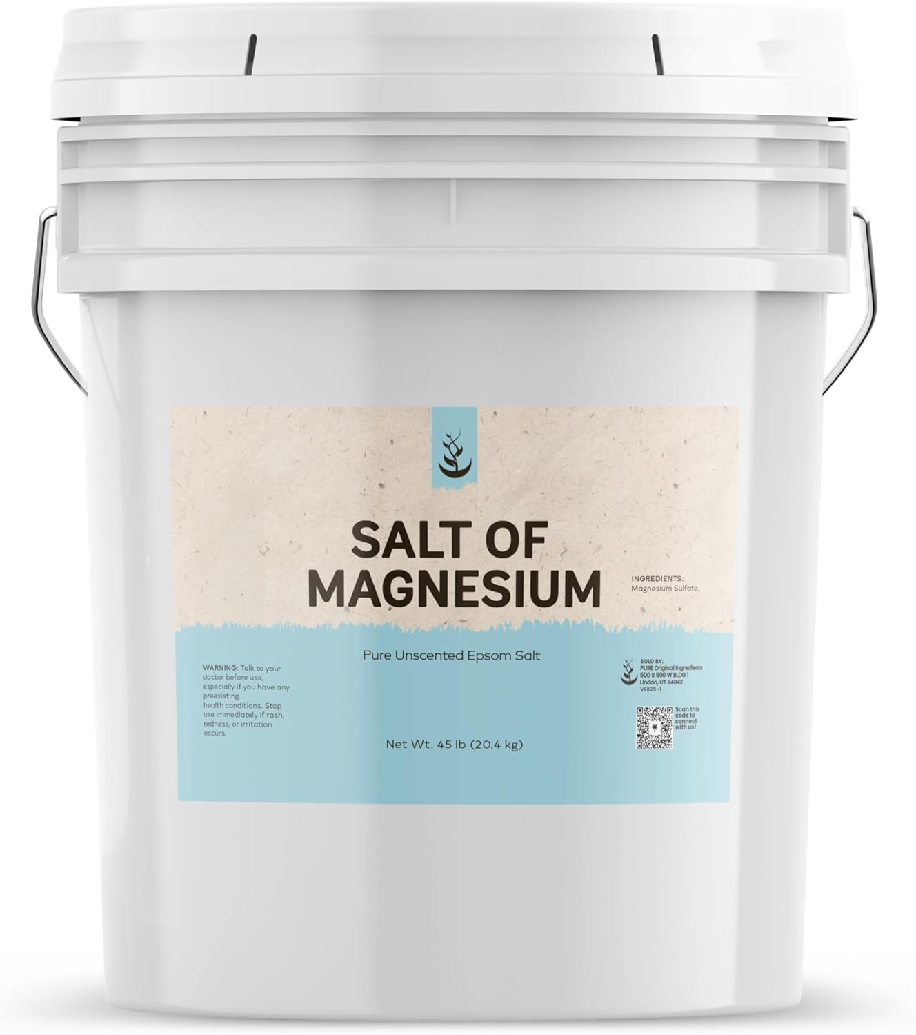 Pure Original Ingredients Salt of Magnesium for Relaxing Soaks