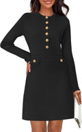 Women's Long Sleeve Bodycon Sweater Dress Mini - Soft Knit Fit