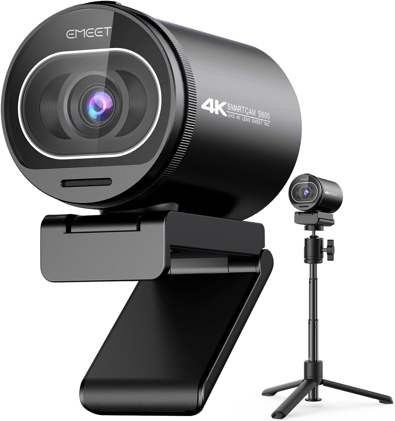 EMEET S600 4K Webcam with Tripod for Streaming and Gaming